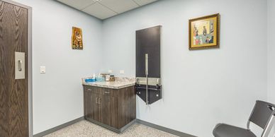 An exam room at Countryside Animal Hospital